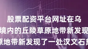 股票配资平台网址在乌兰察布市境内的丘陵草原地带新发现了一处汉文石刻