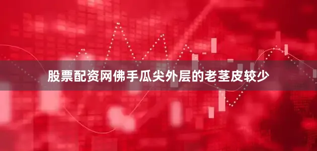 股票配资网佛手瓜尖外层的老茎皮较少